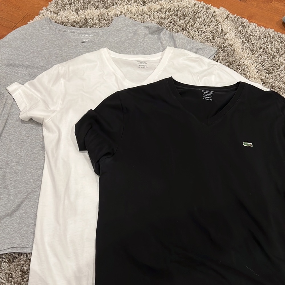 Lacoste V-Neck Shirt 3 Pack